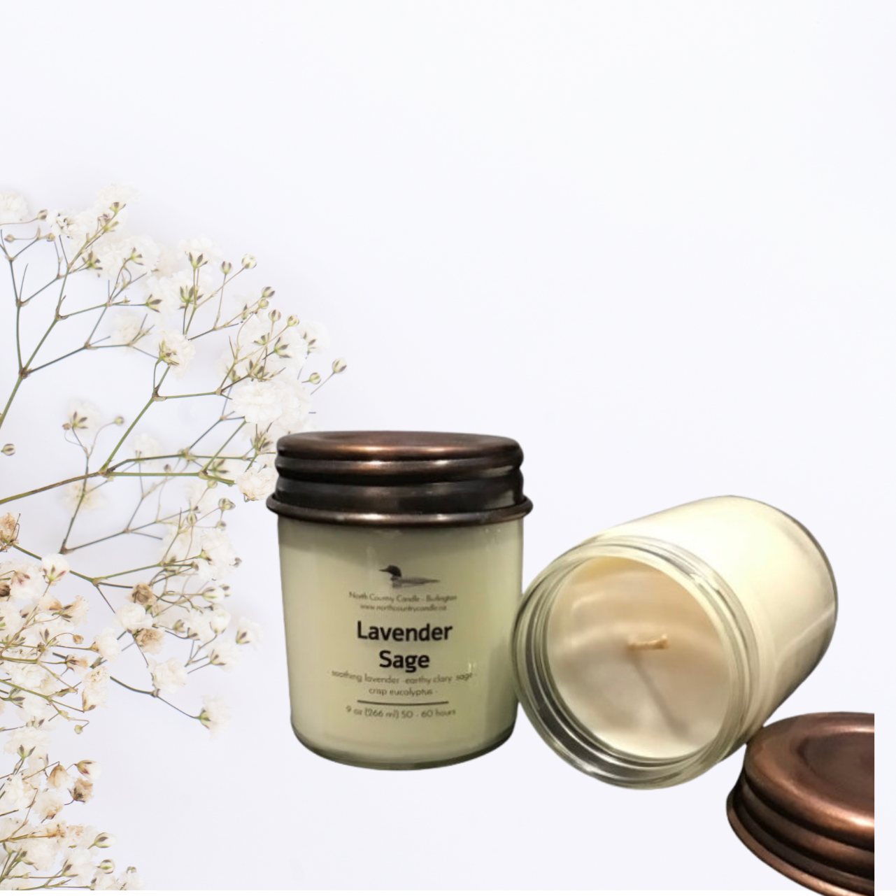Lavender Sage 9 oz Soy Wax Candle