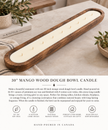 Mango Wood 30 inch Dough Bowl Candle