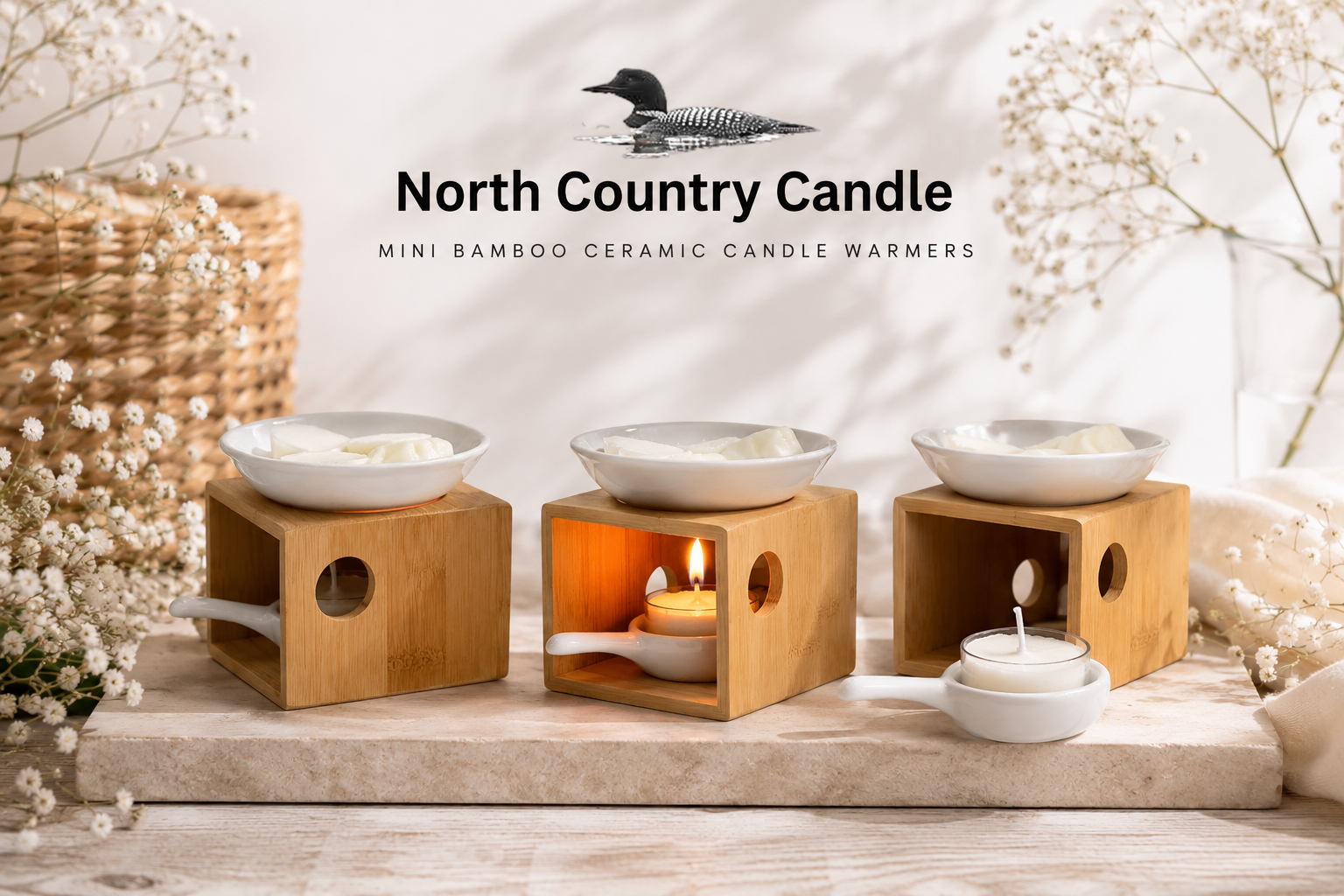 Mini Bamboo Candle Warmers