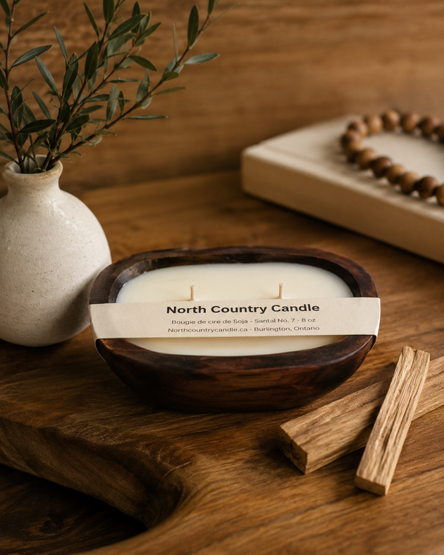 Mini Dual Wick Soy Candle - Teak Wood