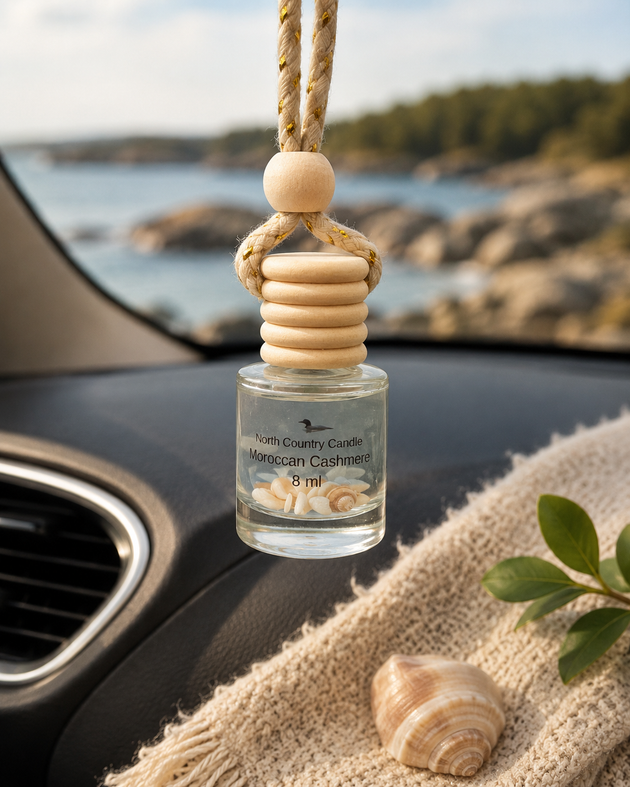 Moroccan Cashmere Glass Bottle Hanging Car Freshener