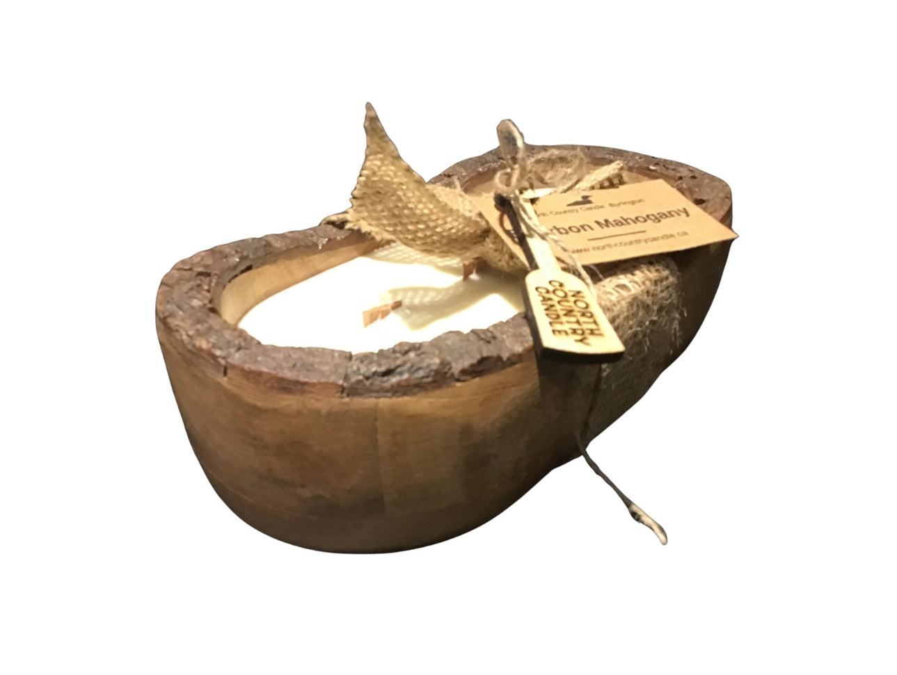Bark Edge Dough Bowl Candles
