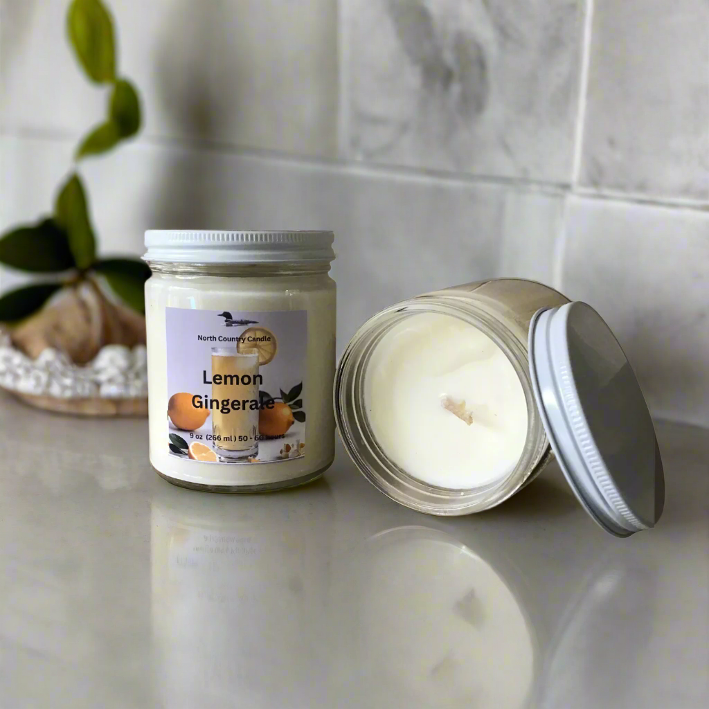 Lemon Gingerale - 9 oz Soy Wax Candle