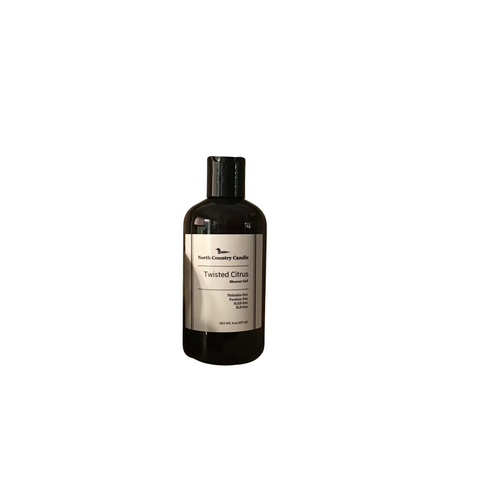 8 oz Shower Gel in amber bottle with disc cap scented Twisted Citrus