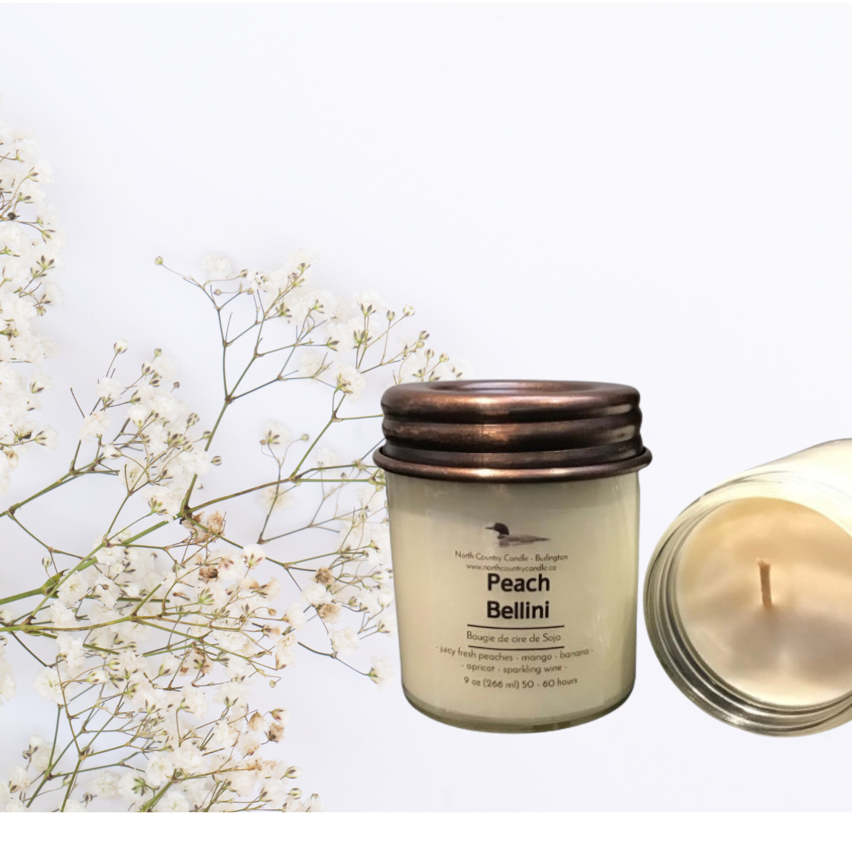 Peach Bellini - 12 oz Soy Wax Candle