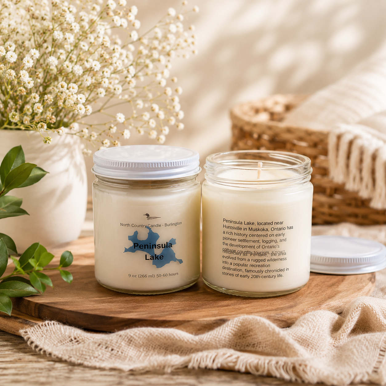 Peninsula Lake Cottage Country Soy Candle