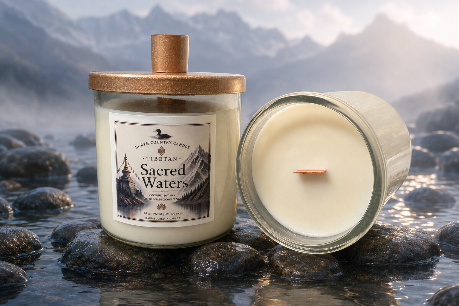 Sacred Waters - 20 oz Luxury Coconut wax Candle