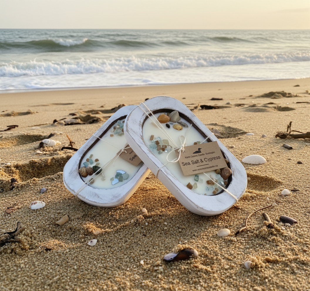 Sea Salt + Cypress - Distressed Shell Dough Bowl