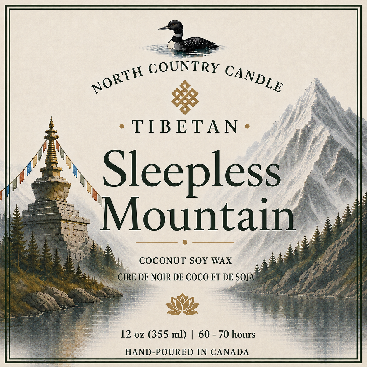 Sleepless Mountain - 9 oz Coconut Wax Candle