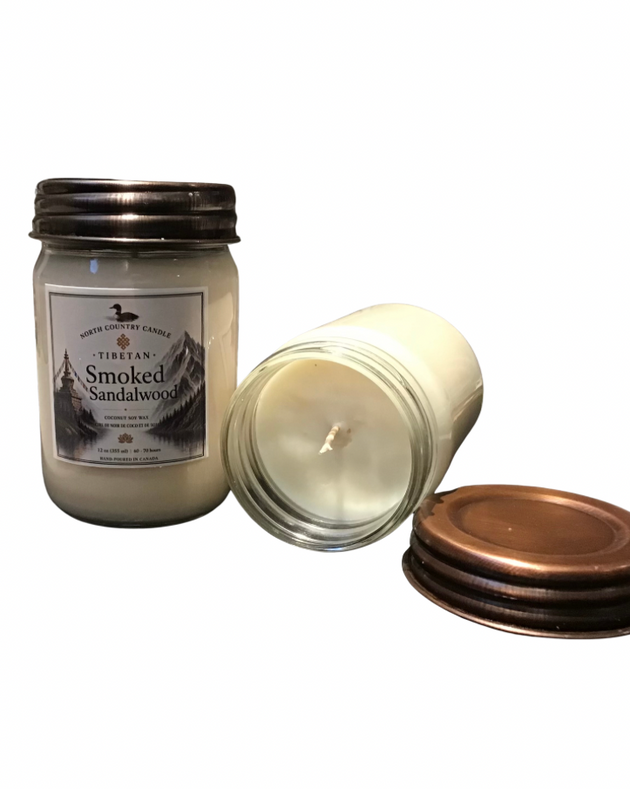 Smoked Sandalwood - 12 oz Coconut Wax Candle