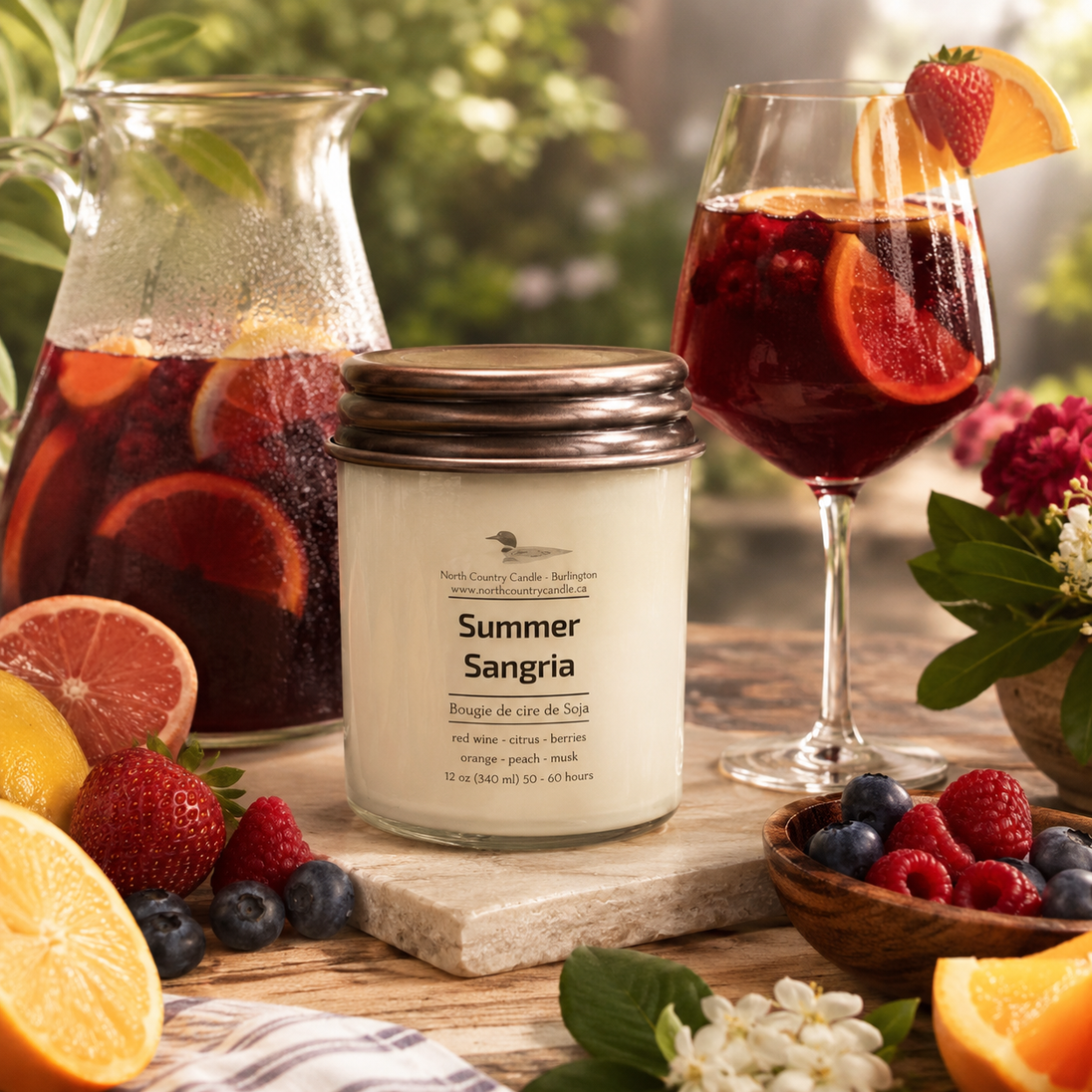 Summer Sangria 9 and 12 oz Soy Candles