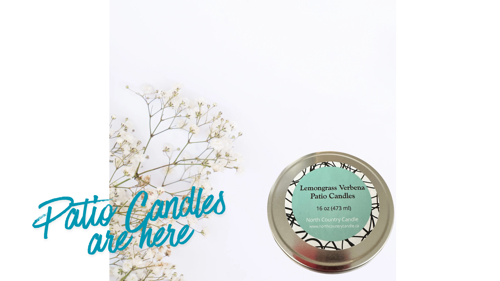 Patio Candles - 16 oz Lemongrass Verbena