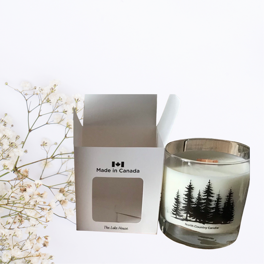 The Lake House whiskey glass soy candle