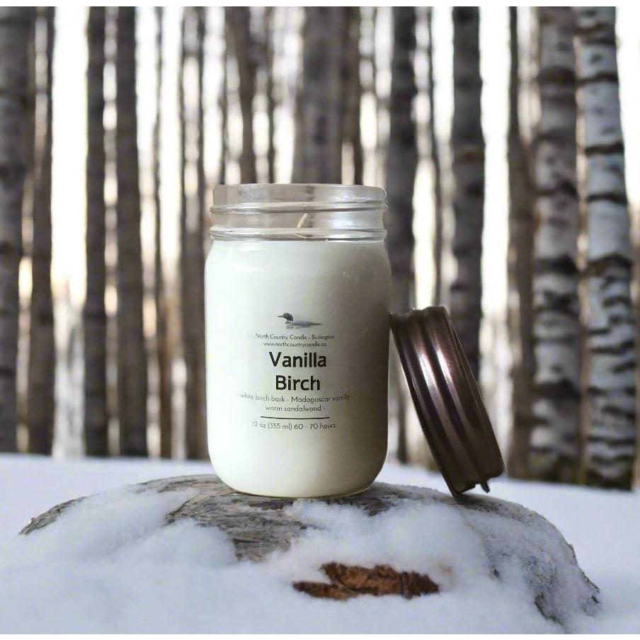 Vanilla Birch a woodsy 12 oz soy wax candle