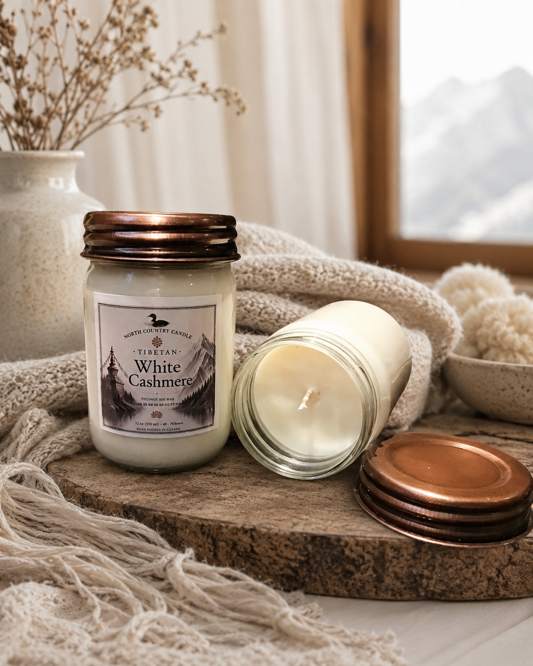 White Cashmere -12 oz Coconut Wax Candle