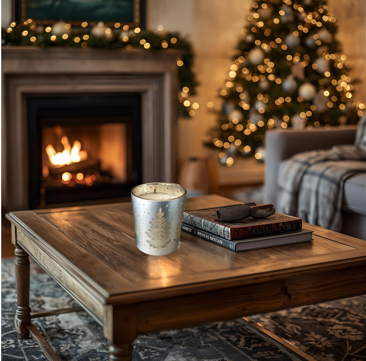 White Christmas 10 oz Candle