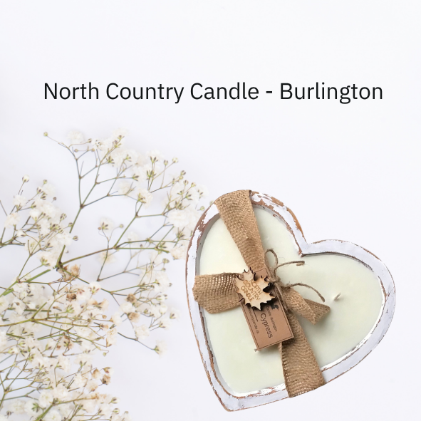 Large Heart Distressed Dough Bowl Candle