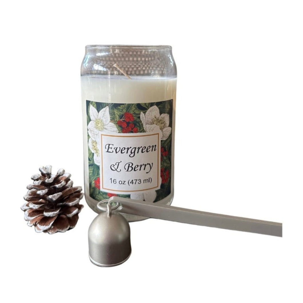 Evergreen & Berry- 16 oz Candle & Snuffer Gift Set